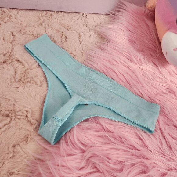 NWT VS PINK Blue Logo String: XS Chic Comfort! NWT - Picture 3 of 3